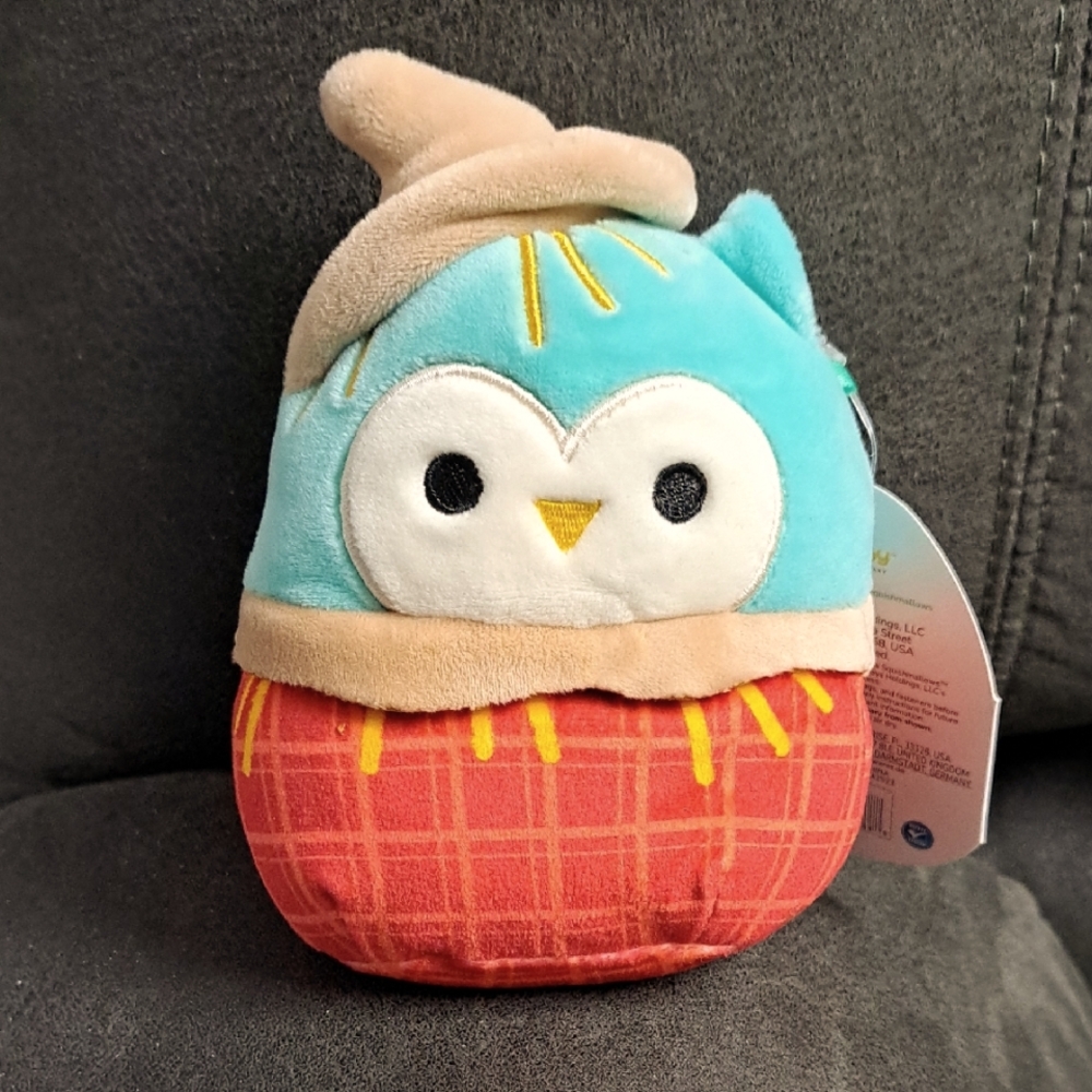 Squishmallow 5" Winston The Owl Scarecrow Plush NWT